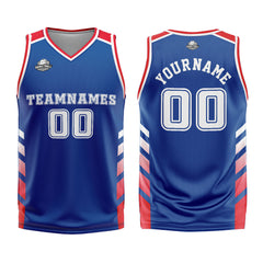 Custom Blue Red Basketball Jersey Uniform Suit Printed Your Logo Name Number