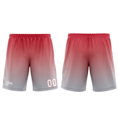 Custom Grey Red Basketball Jersey Uniform Suit Printed Your Logo Name Number