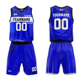 Custom Blue Basketball Jersey Uniform Suit Printed Your Logo Name Number