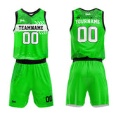 Custom Green Basketball Jersey Uniform Suit Printed Your Logo Name Number