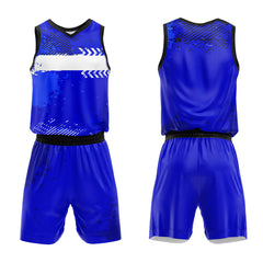 Custom Blue Basketball Jersey Uniform Suit Printed Your Logo Name Number