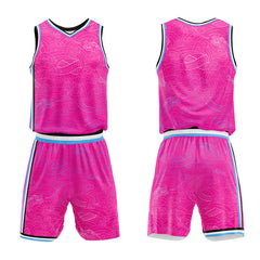 Custom Hot Pink Basketball Jersey Uniform Suit Printed Your Logo Name Number