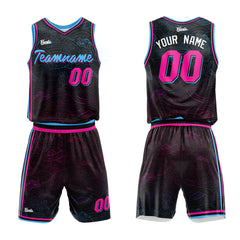 Custom Black Basketball Jersey Uniform Suit Printed Your Logo Name Number
