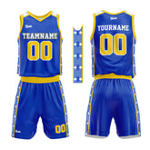 Custom Royal Yellow Basketball Jersey Uniform Suit Printed Your Logo Name Number