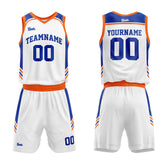 Custom White Royal Orange Basketball Jersey Uniform Suit Printed Your Logo Name Number
