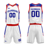 Custom White Royal Red Basketball Jersey Uniform Suit Printed Your Logo Name Number