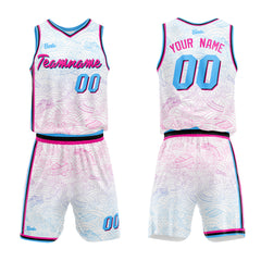 Custom White Basketball Jersey Uniform Suit Printed Your Logo Name Number