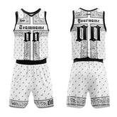 Custom White Black Basketball Jersey Uniform Suit Printed Your Logo Name Number