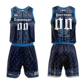Custom Navy Blue Basketball Jersey Uniform Suit Printed Your Logo Name Number