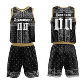 Custom Black Gold Basketball Jersey Uniform Suit Printed Your Logo Name Number