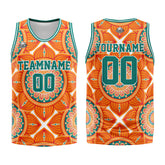 Custom Orange Basketball Jersey Uniform Suit Printed Your Logo Name Number