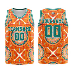 Custom Orange Basketball Jersey Uniform Suit Printed Your Logo Name Number