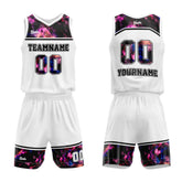 Custom White Starry Sky Basketball Jersey Uniform Suit Printed Your Logo Name Number