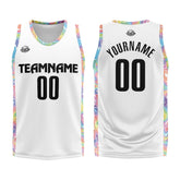 Custom White Basketball Jersey Uniform Suit Printed Your Logo Name Number