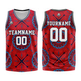 Custom Red Basketball Jersey Uniform Suit Printed Your Logo Name Number