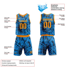 Custom Blue Basketball Jersey Uniform Suit Printed Your Logo Name Number