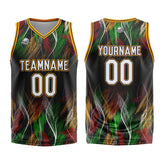 Custom Line Black Orange Basketball Jersey Uniform Suit Printed Your Logo Name Number