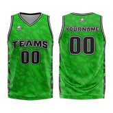 Custom Broken Green Black Basketball Jersey Uniform Suit Printed Your Logo Name Number