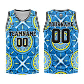 Custom Blue Basketball Jersey Uniform Suit Printed Your Logo Name Number