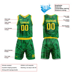Custom Green Basketball Jersey Uniform Suit Printed Your Logo Name Number