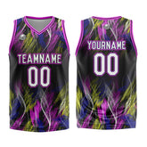 Custom Line Black Pink Basketball Jersey Uniform Suit Printed Your Logo Name Number