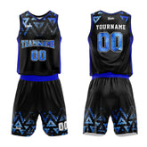 Custom Black Blue Starry Sky Basketball Jersey Uniform Suit Printed Your Logo Name Number