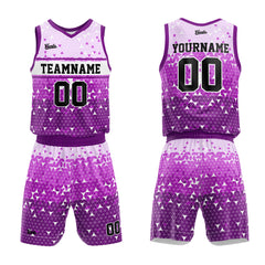 Custom Purple Basketball Jersey Uniform Suit Printed Your Logo Name Number