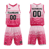 Custom Pink Basketball Jersey Uniform Suit Printed Your Logo Name Number