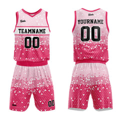 Custom Pink Basketball Jersey Uniform Suit Printed Your Logo Name Number