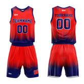 Custom Red Navy Basketball Jersey Uniform Suit Printed Your Logo Name Number