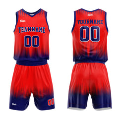 Custom Red Navy Basketball Jersey Uniform Suit Printed Your Logo Name Number