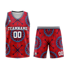 Custom Red Basketball Jersey Uniform Suit Printed Your Logo Name Number