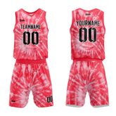 Custom Red Basketball Jersey Uniform Suit Printed Your Logo Name Number