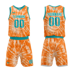 Custom Orange Basketball Jersey Uniform Suit Printed Your Logo Name Number