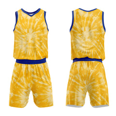 Custom Yellow Basketball Jersey Uniform Suit Printed Your Logo Name Number