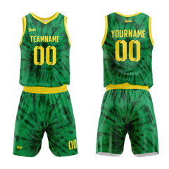 Custom Green Basketball Jersey Uniform Suit Printed Your Logo Name Number