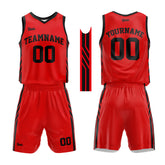 Custom Red Black Basketball Jersey Uniform Suit Printed Your Logo Name Number