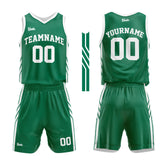 Custom Green White Basketball Jersey Uniform Suit Printed Your Logo Name Number