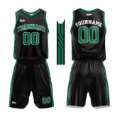 Custom Black Green Basketball Jersey Uniform Suit Printed Your Logo Name Number