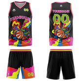 Custom Black Basketball Jersey Uniform Suit Printed Your Logo Name Number