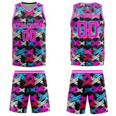 Custom Rose Pink Basketball Jersey Uniform Suit Printed Your Logo Name Number