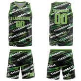 Custom Black Green Basketball Jersey Uniform Suit Printed Your Logo Name Number