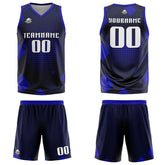 Custom Geometry Royal Basketball Jersey Uniform Suit Printed Your Logo Name Number