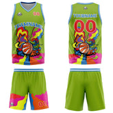 Custom Green Basketball Jersey Uniform Suit Printed Your Logo Name Number