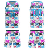 Custom Light Blue Basketball Jersey Uniform Suit Printed Your Logo Name Number