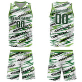 Custom White Green Basketball Jersey Uniform Suit Printed Your Logo Name Number