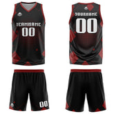 Custom Geometry Red Basketball Jersey Uniform Suit Printed Your Logo Name Number