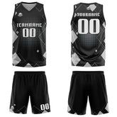 Custom Geometry Grey Basketball Jersey Uniform Suit Printed Your Logo Name Number