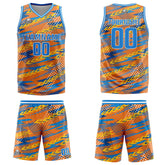 Custom Orange Blue Basketball Jersey Uniform Suit Printed Your Logo Name Number