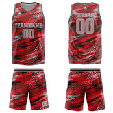 Custom Red Grey Basketball Jersey Uniform Suit Printed Your Logo Name Number
